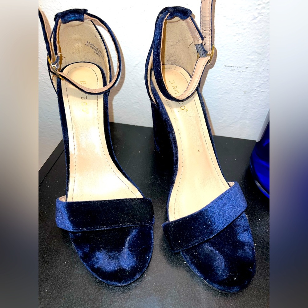 Royal Blue Velvet Heels